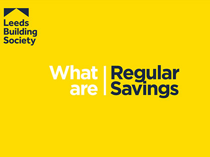 Yellow background with the text 'What are regular savings'